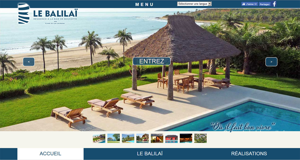 villa maison à vendre dans une résidence située en bord de mer au Sénégal dans le sud de la Casamance, accès direct à la plage immobilier luxe