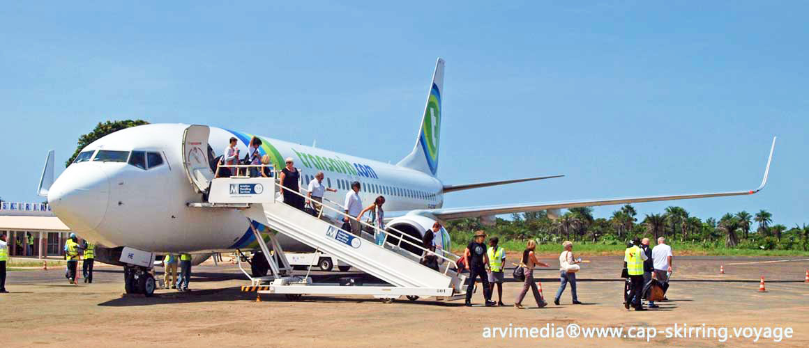 l'un des atouts majeur de Cap Skirring est de posséder un aéroport intertional qui permet d'atteindre cap skirring en 6 h depuis Paris arvimedia