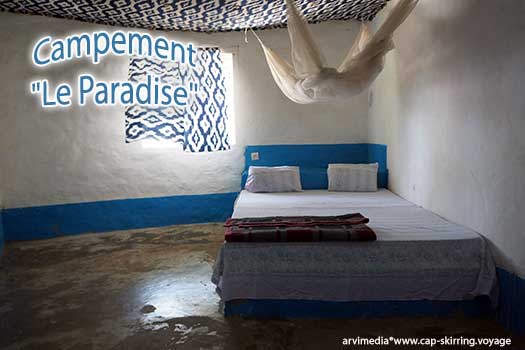chambre hotel campement le Paradise case à impluvium Cap Skirring Sénégal