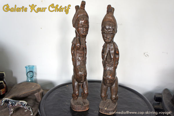 Couple Atié Côte d'Ivoire  statue erotique