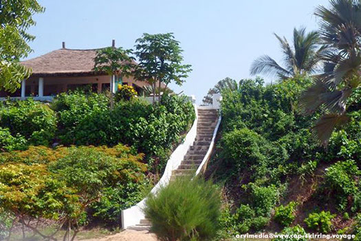 campement cap skirring le no stress chez seleck descente vers la plage