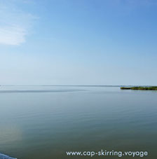 magnifiques paysages à l'arrivée de l'embouchure du fleuve casamance 