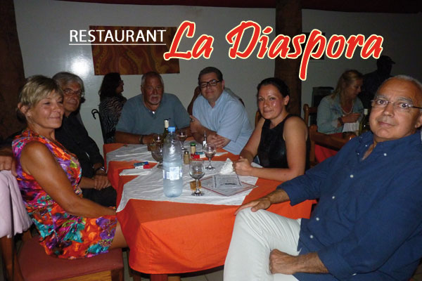 Lieur incontournable Restaurant la Diaspora Cap skirring ouvert toute l'année midi et soir plat du jour et service à la carte proche du village et de la plage des pêcheurs