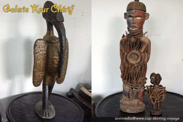 Oiseau Kalao Mali, Fétiches Congo collection objets d'art
