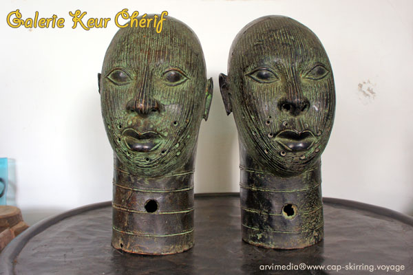Têtes Oba Nigéria Antiquités, Masques africains
