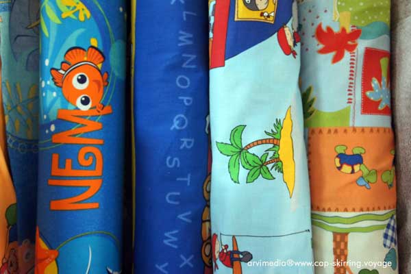 décoration chambre enfants poissons, tortue, ile déserte