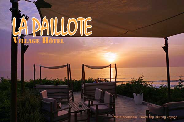 coucher de soleil vue du belvédère de la Paillote à cap skirring